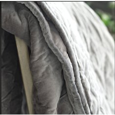 Dove Grey Quilted Throw  Image