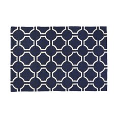 Drayton Blue & Ivory Geometric Rug Image