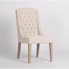 Drayton Light Stone Button Back Dining Chair Image