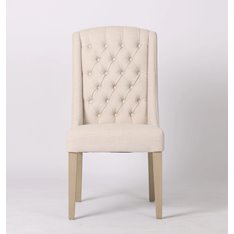 Drayton Light Stone Button Back Dining Chair Image