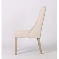 Drayton Light Stone Button Back Dining Chair Image