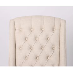 Drayton Light Stone Button Back Dining Chair Image