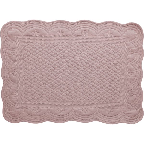 Dusky Pink Cotton quilted placemat set of 2 