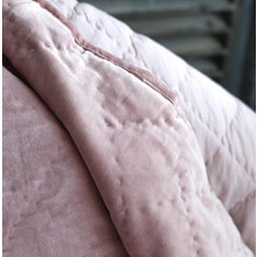 Dusky Pink Quilted Throw Image