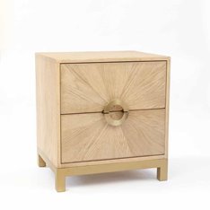 Eastington Washed Oak Bedside Cabinet Image