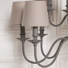 Ella 12 light distressed Grey Chandelier Image