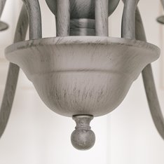 Ella 12 light distressed Grey Chandelier Image