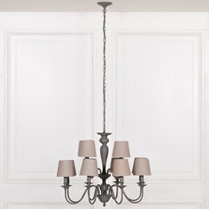 Ella 12 light distressed Grey Chandelier Image