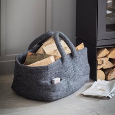 Fair Trade Felt Log Basket Image