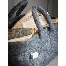 Fair Trade Felt Log Basket Image