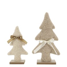 Felt Christmas Tree with Bow - Set of 2 Image
