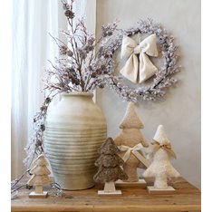 Felt Christmas Tree with Bow - Set of 2 Image