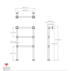 Floor Standing Electric 3 Rail Towel Warmer Image