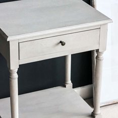 Florence Grey 1 Drawer Bedside Table Image