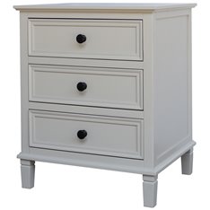 Florence White Bedside Chest of Drawers Image