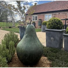 Foundry Bronze Pear Sculpture   Image