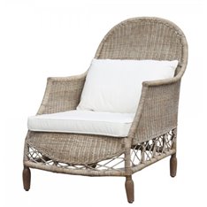 French Wicker Outdoor Armchair Image