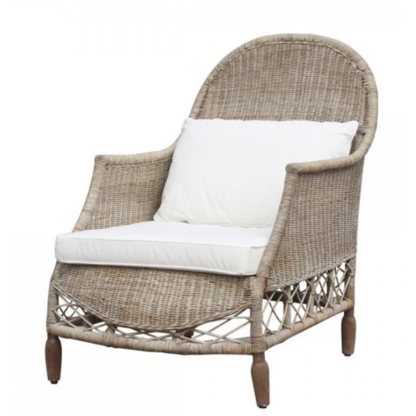 French Rattan Outdoor Armchair