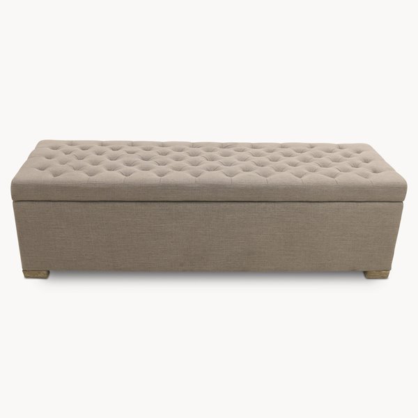 GEORGE  SOFT GREY OTTOMAN