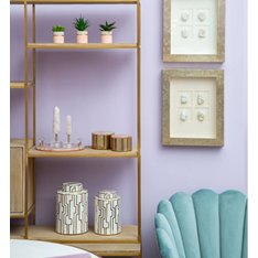 Gold and White Lidded Jar Image