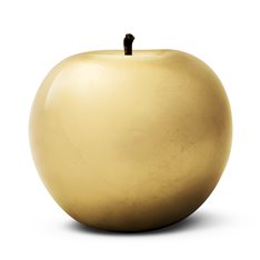 Gold Plated Apple Sculpture Image