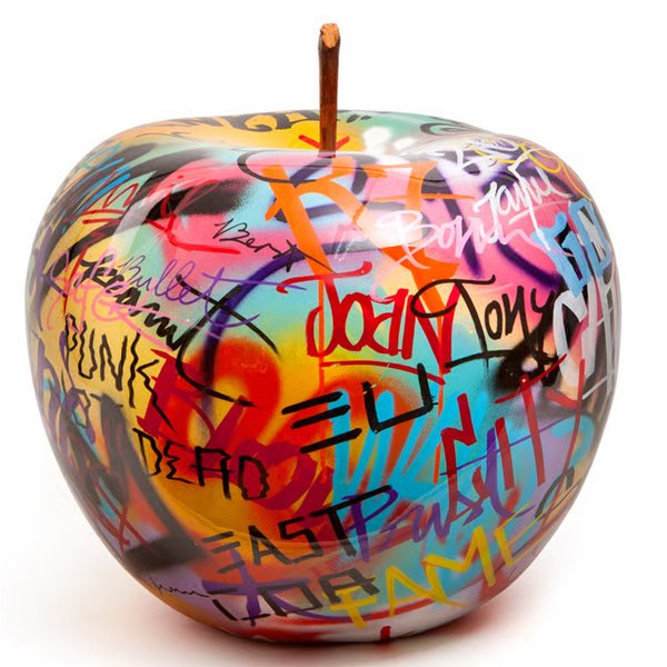 Graffiti Apple Sculpture