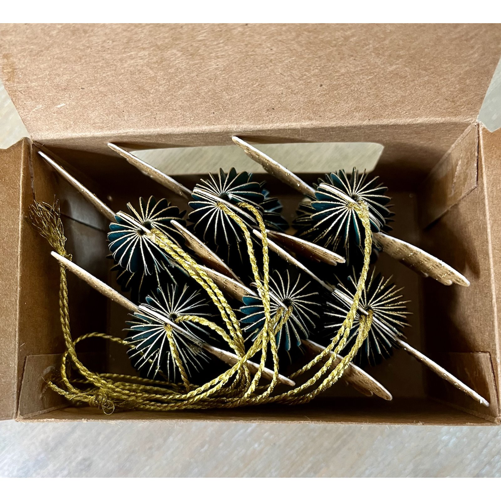 Green and Gold Angel Hanging Decorations Image