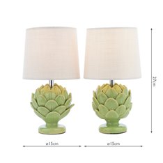Green Artichoke Table lamp with shade Image
