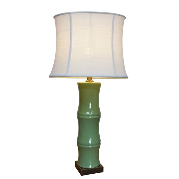 Green Bamboo Table Lamp