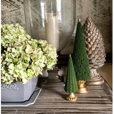 Green Christmas Tree Finial Decoration Image