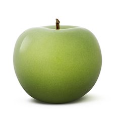 Glazed Ceramic Apple Sculpture Image