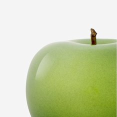 Glazed Ceramic Apple Sculpture Image