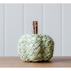 Green Woven Paper Pumpkin Image