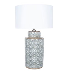 GREY AND WHITE CIRCLES PATTERN LAMP Image