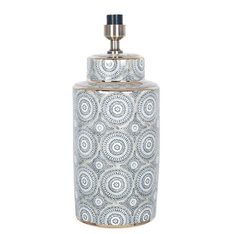 GREY AND WHITE CIRCLES PATTERN LAMP Image