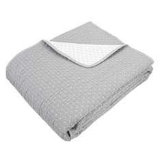 Grey and White Spot Stitch Bedspread (King) Image