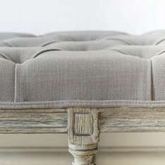 Grey Button Bed End Stool Image