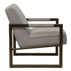 Linen and Bronze Armchair Image