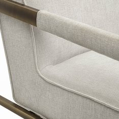 Linen and Bronze Armchair Image