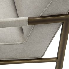 Linen and Bronze Armchair Image
