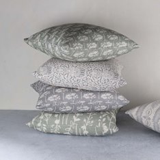 Grey Cherry Trees Cushion Image