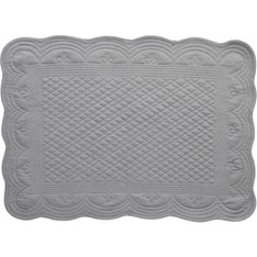 Grey Cotton quilted placemat set of 2   Image
