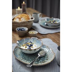 Grey Cotton quilted placemat set of 2   Image