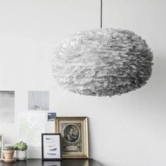 Grey Feather Pendant Shade Image