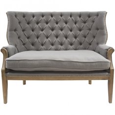 Grey High Back Small Sofa Image