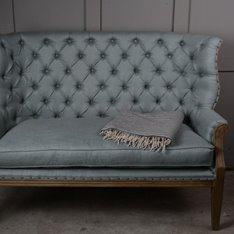 Grey High Back Small Sofa Image