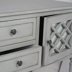 Grey Mirrored Pine Console Dresser Image