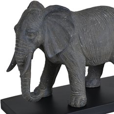 Grey Mother and Baby Elephant Sculpture Image