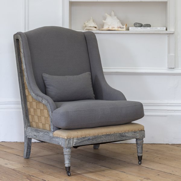 Grey Open Back Armchair