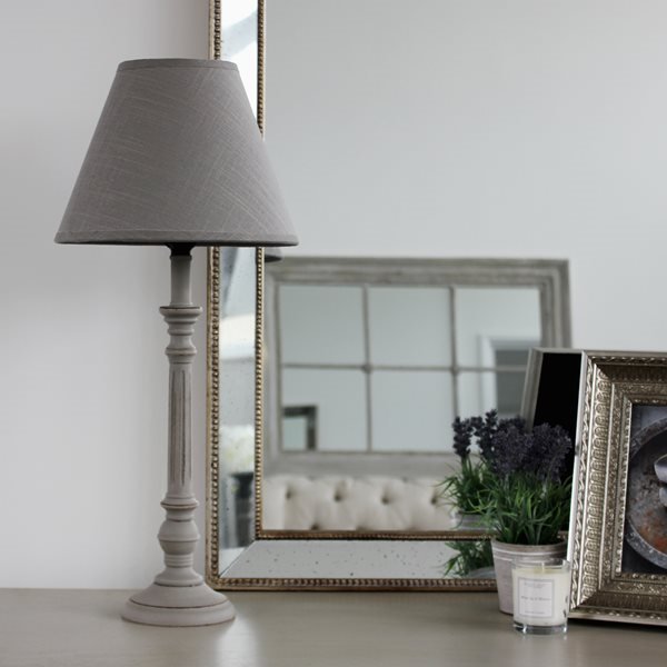 Grey painted column Lamp 